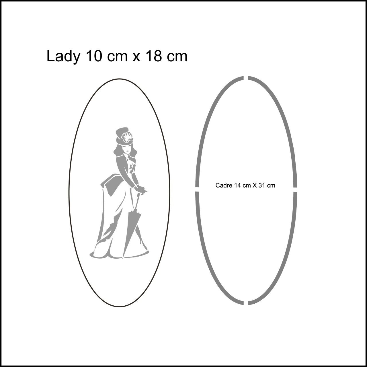 Pochoir Lady Ateliergrisceleste