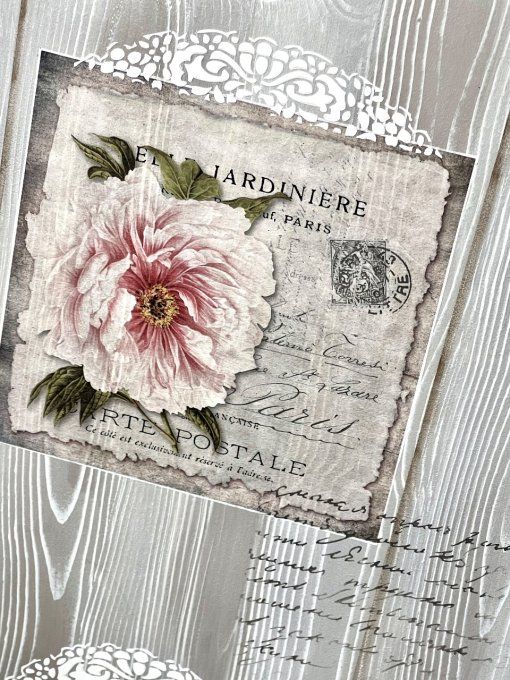 Papier de Riz Carte Postale Romantique R0990