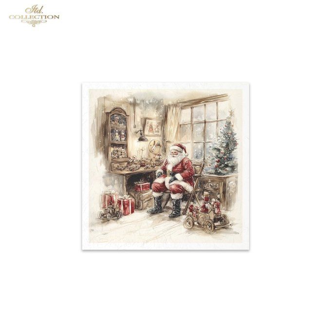 Papier de Riz La Maison du Père Noël x 6 RSM204