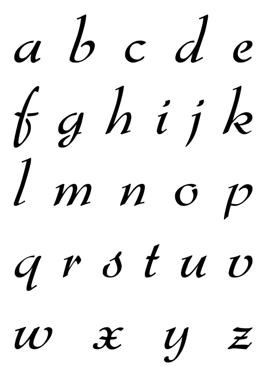Aphabet Camaëlle Minuscules