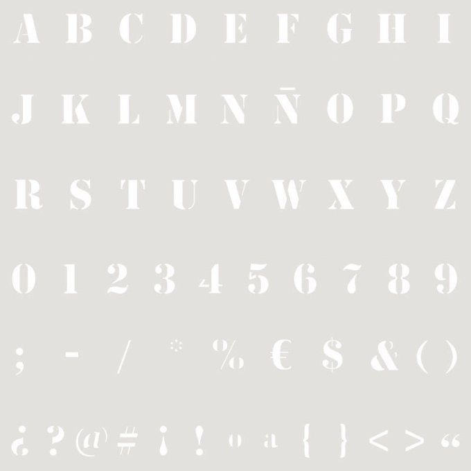 Pochoir Abécédaire n° 007