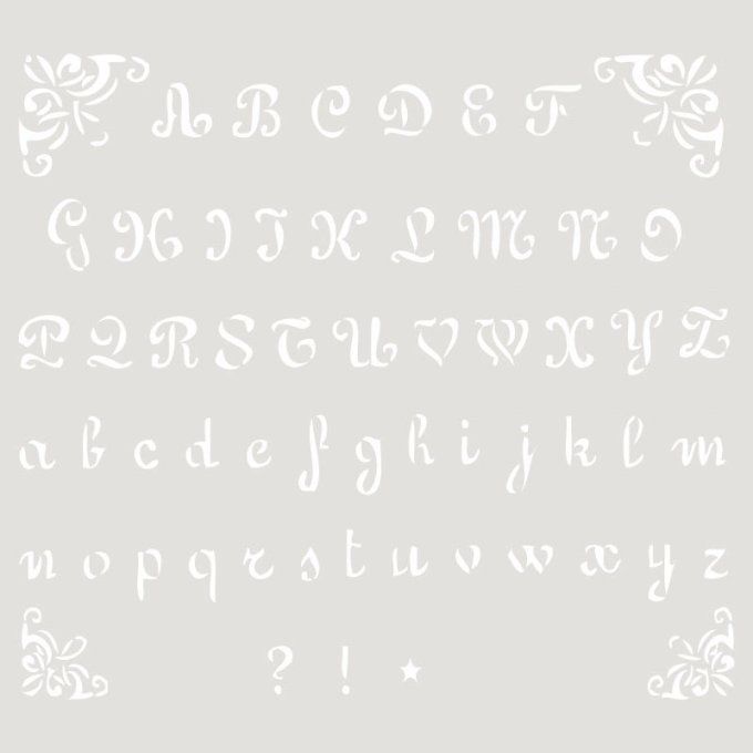 Pochoir Abécédaire n°002
