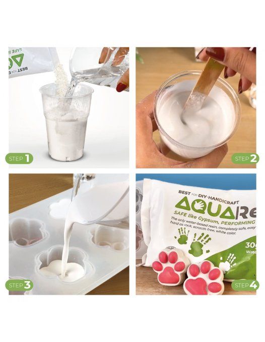 AQUA RESIN - Poudre de résine blanche à l'eau - Prise rapide