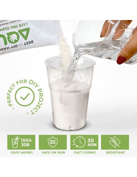 AQUA RESIN - Poudre de résine blanche à l'eau - Prise rapide