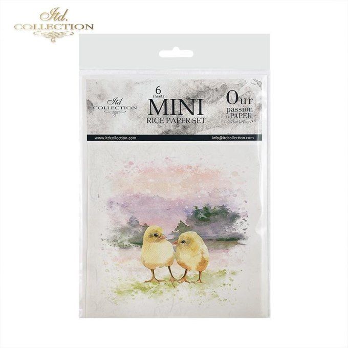 Papier de Riz Aquarelles de Pâques x 6 RSM037