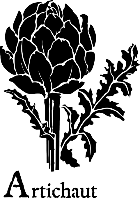 Pochoir Artichaut