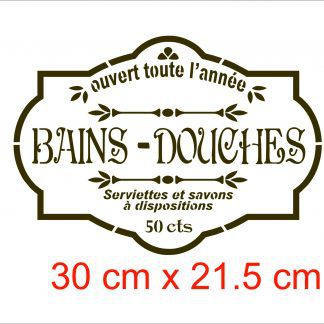 Pochoir Bains-Douches