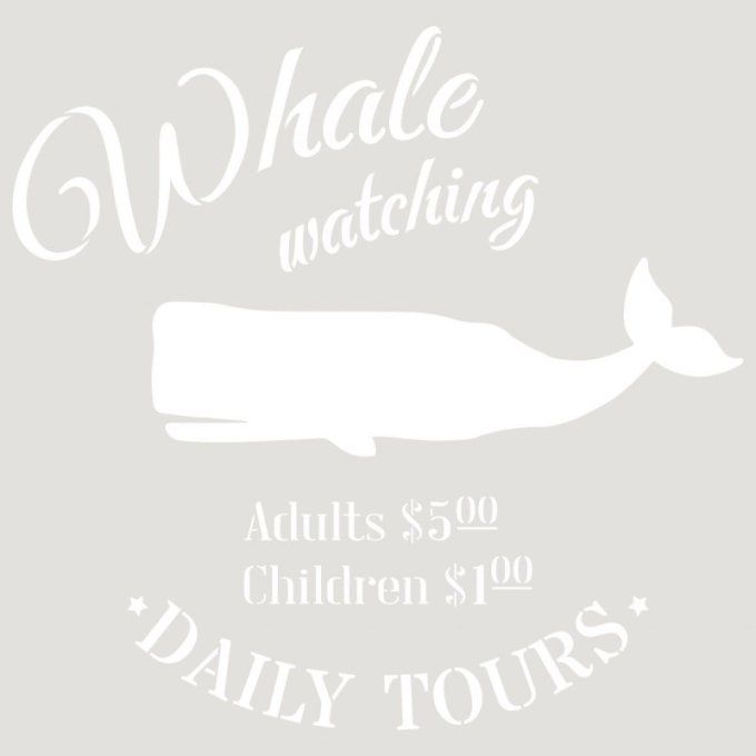 Pochoir Baleine Tours