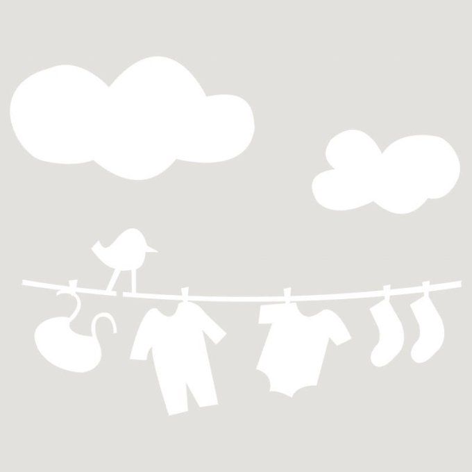 Pochoir Bienvenue bébé