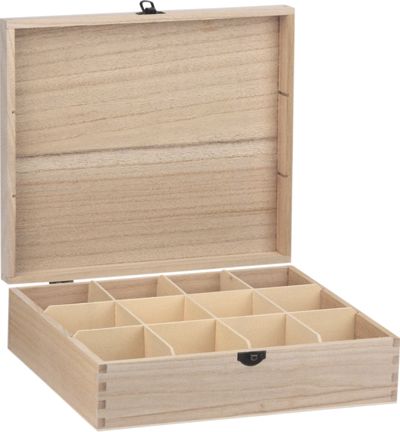 Bois à thé 12 compartiments