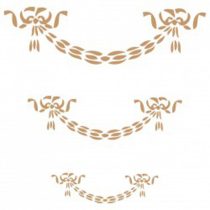 Pochoir bordure nœuds 3 tailles