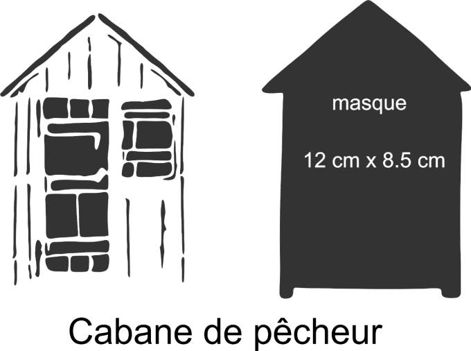 Pochoir Cabane du pêcheur