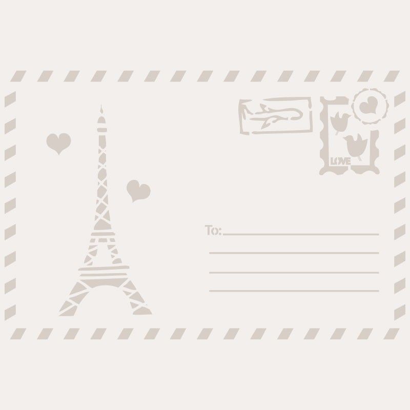 Pochoir Carte Postale de Paris