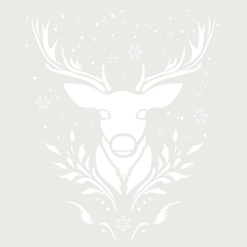 Pochoir Cerf décor de Noël