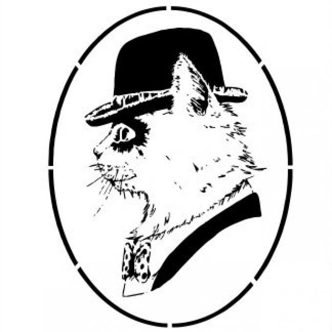 Pochoir Chat Chapeau