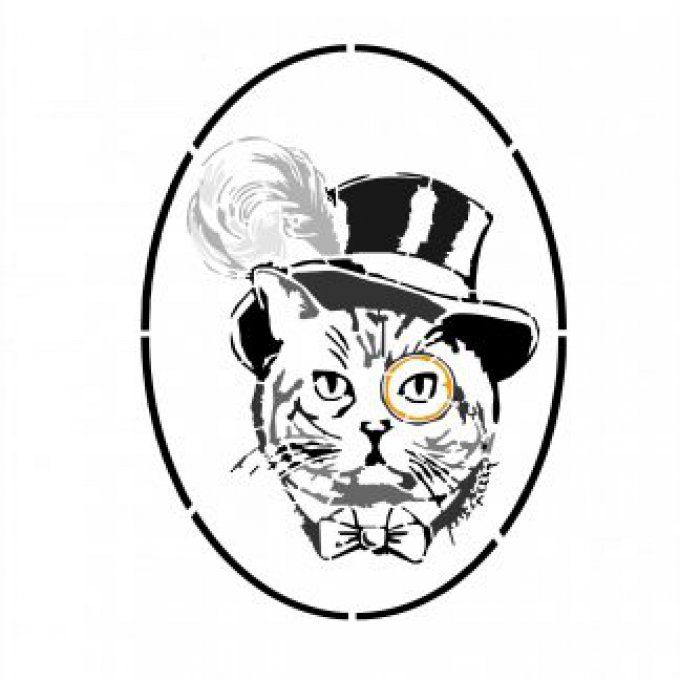 Pochoir Chat Plume