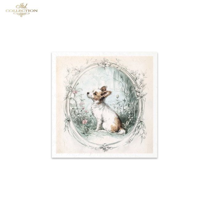 Papier de Riz Chiens Home Sweet Home RSM166