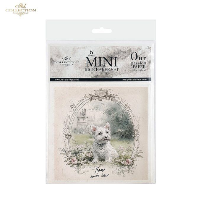 Papier de Riz Chiens Home Sweet Home RSM166
