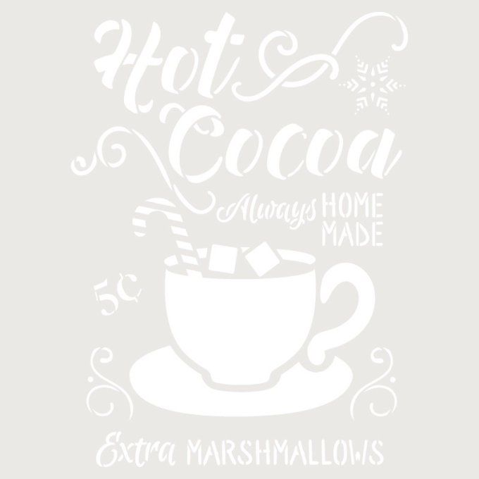 Pochoir Chocolat Chaud