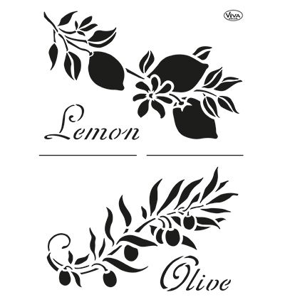 Pochoir Citrons et Olives