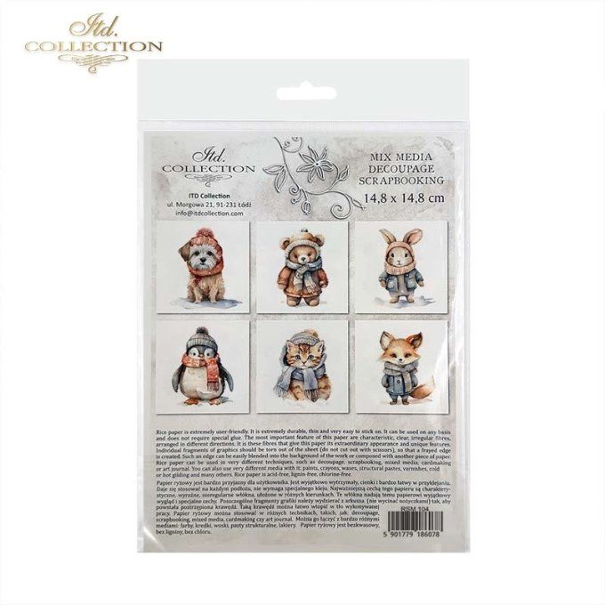 Papier de Riz Collection Hiver x 6 RSM104