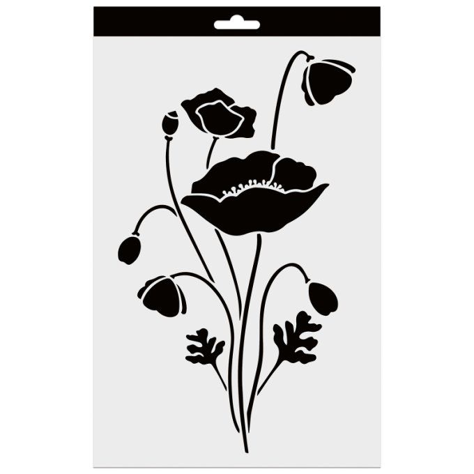 Pochoir Coquelicot