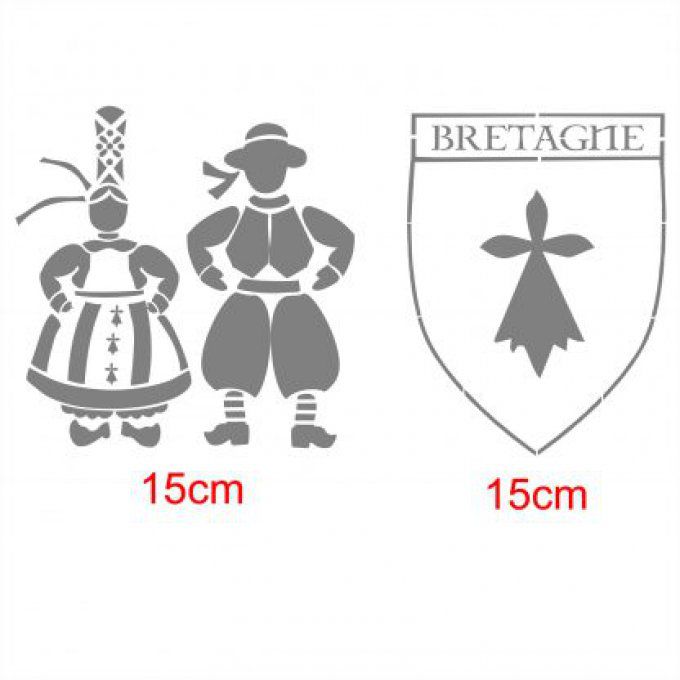 Pochoir Couple Bretons