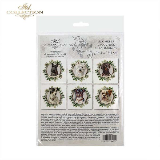 Papier de Riz Couronnes Chiens x 6 RSM092