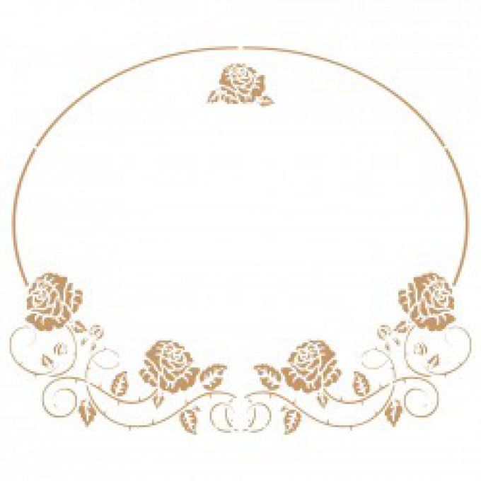 Pochoir Couronne de Fleurs