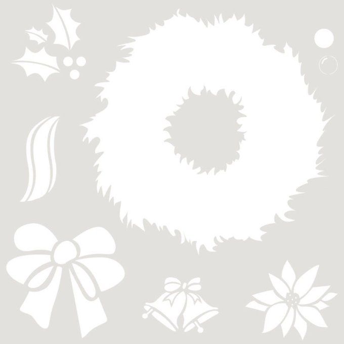 Pochoir Couronne de Noël
