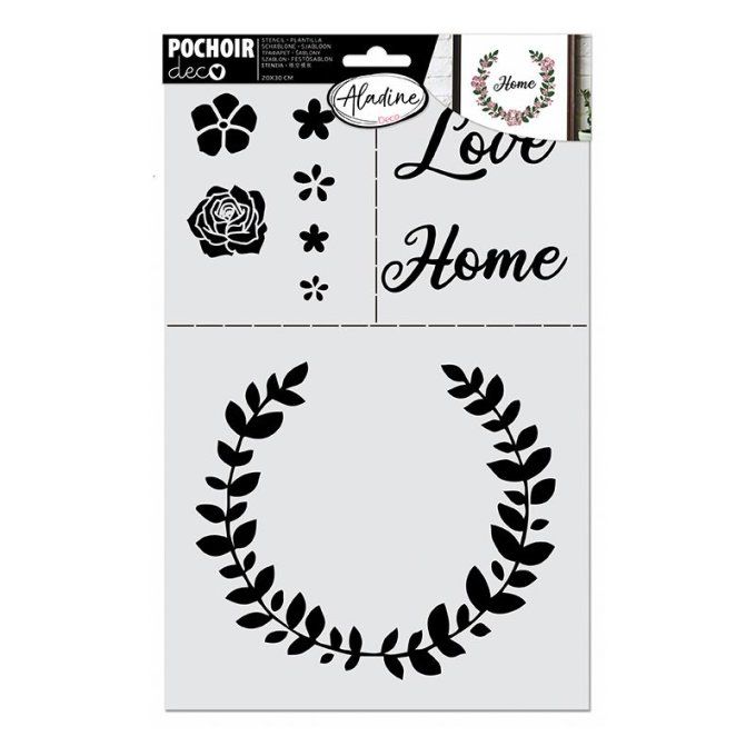 Pochoir Couronne Love Home
