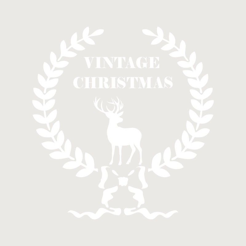 Pochoir Couronne Vintage Christmas