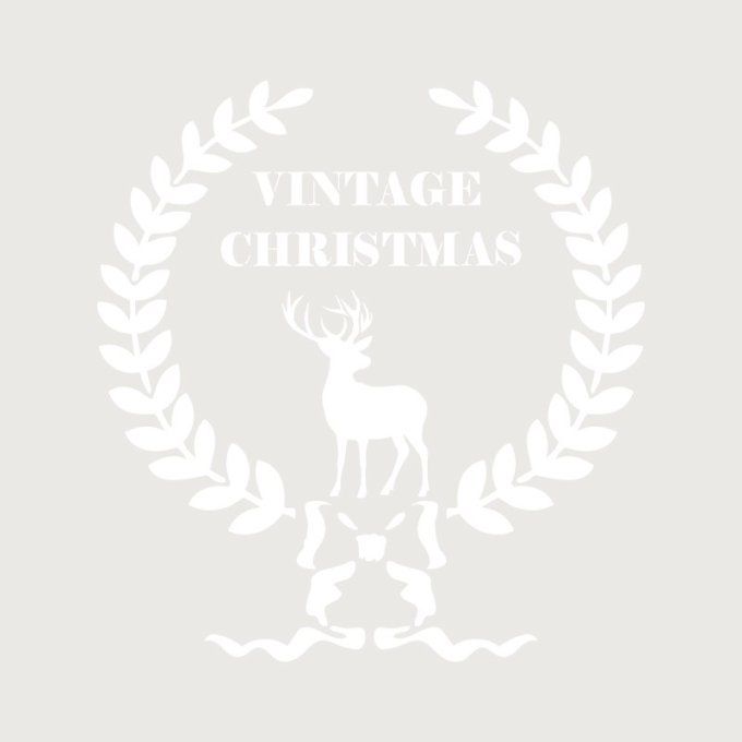 Pochoir Couronne Vintage Christmas