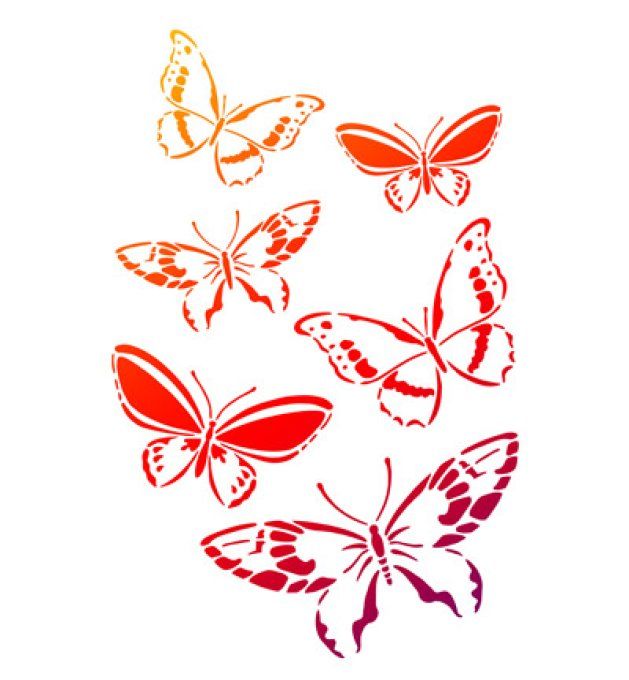 Pochoir Envolée de papillons