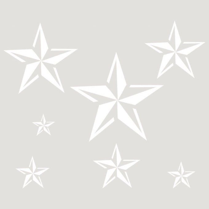 Pochoir Etoiles à 5 branches