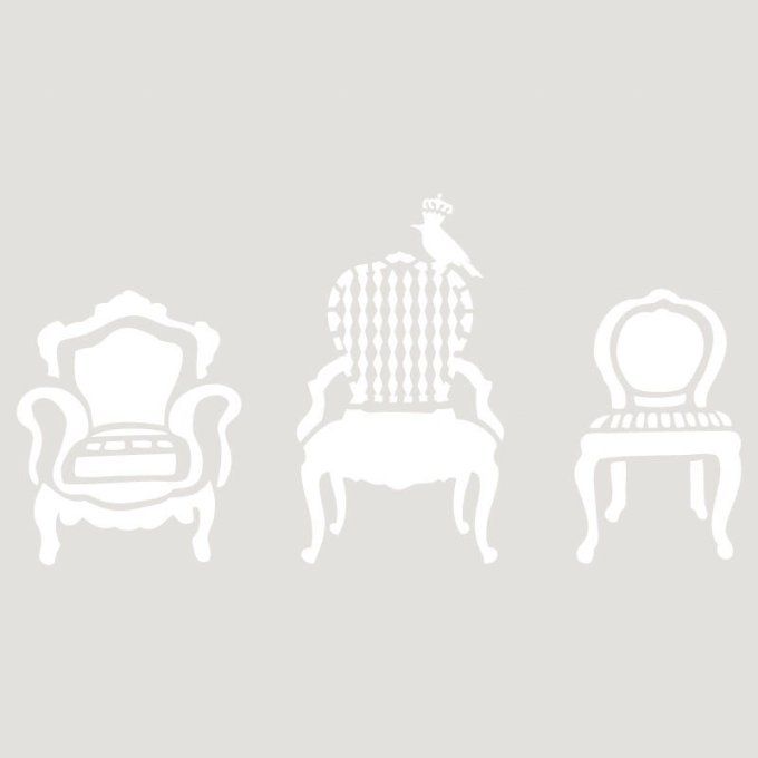 Pochoir Fauteuils & l'oiseau