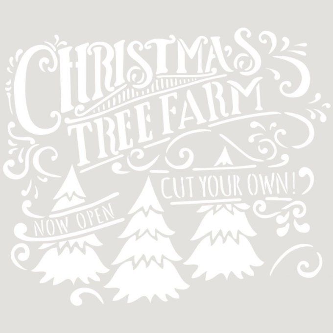 Pochoir Xmas Tree Farm