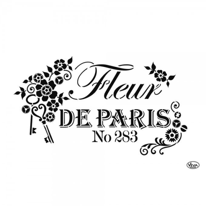 Pochoir Fleur de Paris