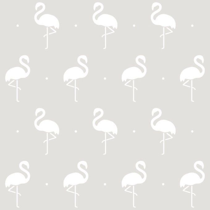 Pochoir Fond Flamants Roses