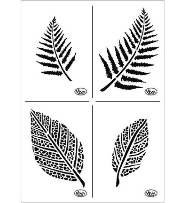 Pochoir Feuilles Fougère et Hêtre