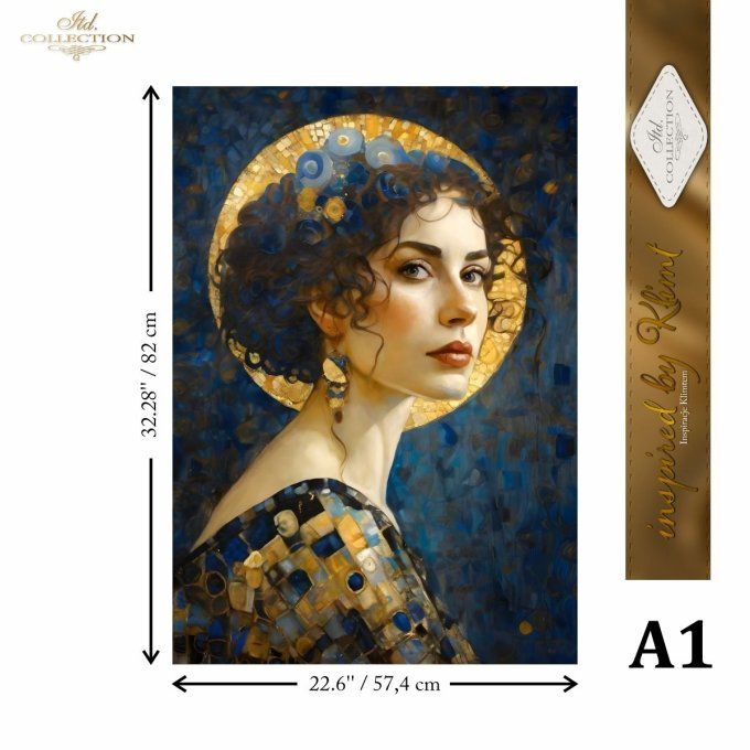 Papier de Mûrier - Femme façon Klimt FPA1005