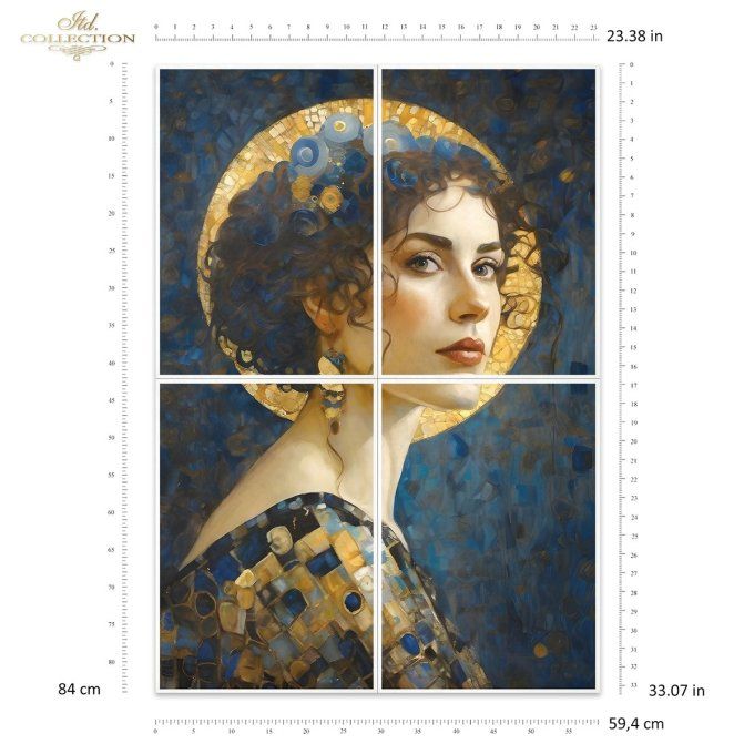 Papier de Mûrier - Femme façon Klimt FPA1005
