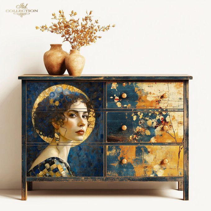 Papier de Mûrier - Femme façon Klimt FPA1005