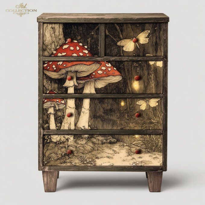 Papier de Mûrier - Champignons FPA2033