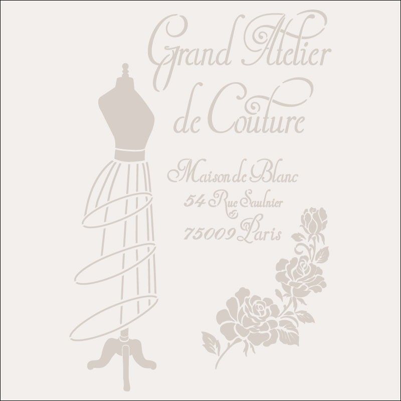 Pochoir Grand Atelier de Couture 206