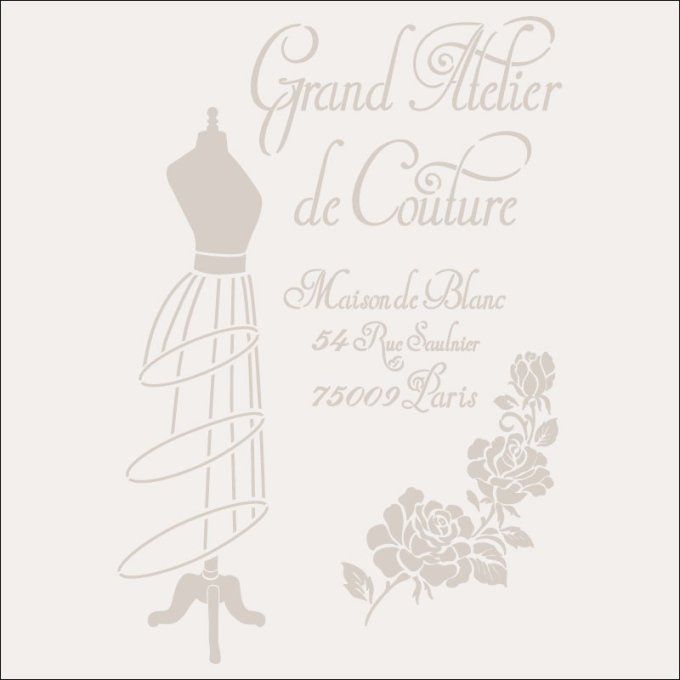 Pochoir Grand Atelier de Couture