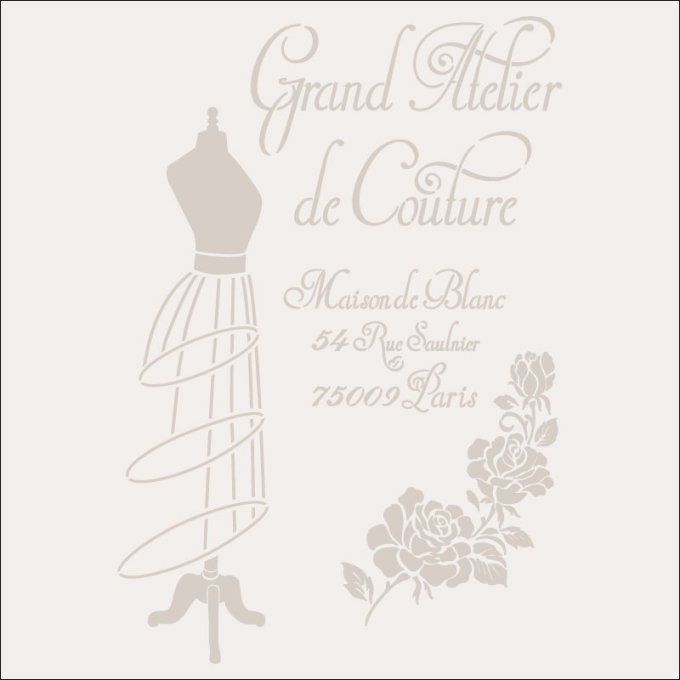 Pochoir Grand Atelier de Couture 206