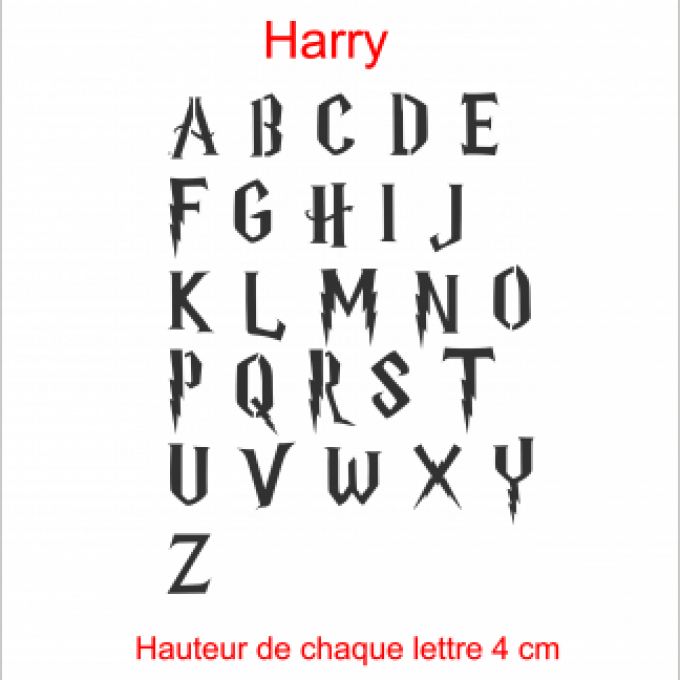 Alphabet Majuscules Harry Potter