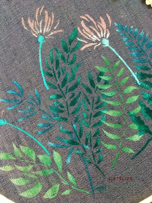 Pochoir Feuilles Séchées