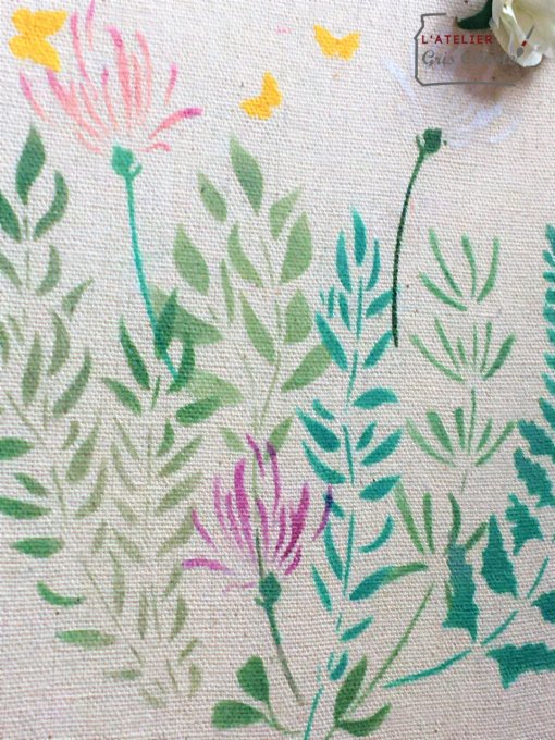 Pochoir Feuilles Séchées